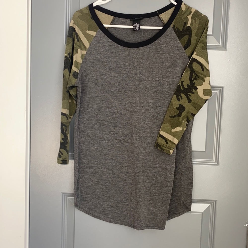 Camouflage Baseball Tee